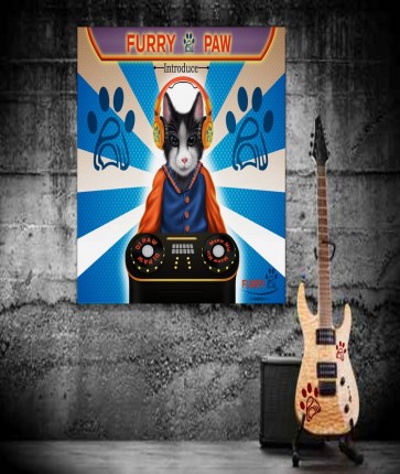 DJ PAW SINGLE PET PORTRAIT