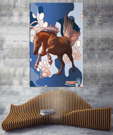 FURRY PAW CAMO / CAMOUFLAGE HORSE PAW STUDIO CANVAS ART