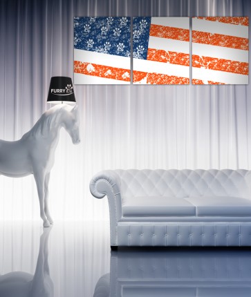 FURRY PAW NATION PAW FLAG SALUTE PANEL SIGNATURE ART