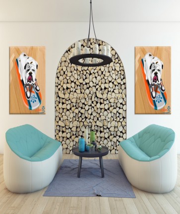 SKATEBOARD PAW STUDIO CANVAS ART