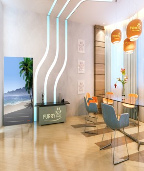 FURRY PAW BEACH HOLIDAY BOUTIQUE CANVAS ART