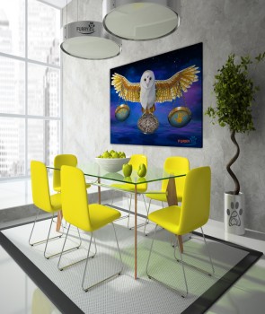 FURRY PAW GUARDIAN OF WISDOM BOUTIQUE CANVAS ART