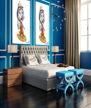FURRY PAWLAND KARMA STUDIO CANVAS ART