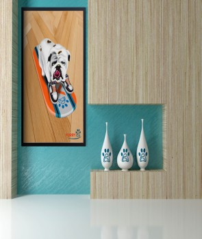 skateboard paw Furry Paw Gold Series Pet Portraits Setting