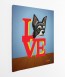 Love Paw_Blue Brick_Canvas_Furry Paw Digital Art