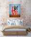 Love Paw_Blue Brick_canvas setting_Furry Paw Digital Art