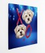 XOXO Blue Pawstars Canvas Furry Paw Digital Art Series