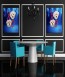 XOXO Blue Pawstars Canvas setting Furry Paw Digital Art Series